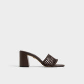 Aldo Beachdate Dark Brown Women's Block heels - Heeled mule, Block heel
