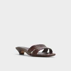 Aldo Scarletta Dark Brown Women's Heeled mules - Heeled mule, Kitten heel