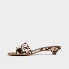 Aldo Scarletta White/Black Women's Heeled mules - Heeled mule, Kitten heel