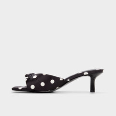 Aldo Belerose in Black White - Heeled mule, Stiletto heel