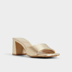 Aldo Tisha Gold Women's Heeled mules - Heeled mule, Block heel