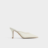 Aldo Gamilia Open White Textile Mesh Women's Kitten heels - Heeled mule, Kitten heel