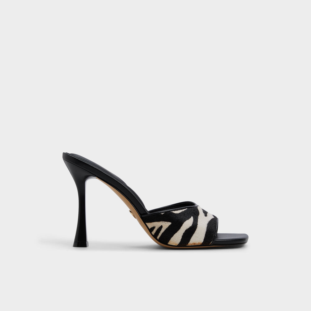 Aldo Evadalia White/Black Women's Heeled mules - Heeled mule
