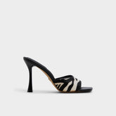 Aldo Evadalia White/Black Women's Heeled mules - Heeled mule