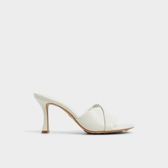 Aldo Lyhanna White/Bone Women's Heeled mules - Heeled mule, Stiletto heel
