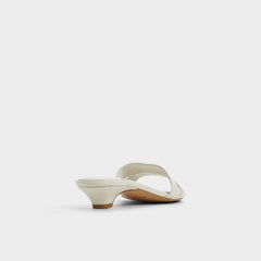 Aldo Scarletta White/Bone Women's Mule slides - Heeled mule, Kitten heel