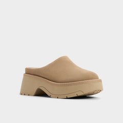 Aldo Academia Beige Women's Cold Weather Shoes - Heeled mule, Lug sole
