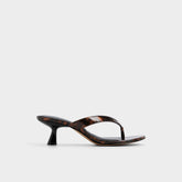 Aldo Jump in Open Brown - Heeled flip flop, Kitten heel