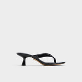 Aldo Jump Black Women's Strappy sandals - Heeled flip flop, Kitten heel