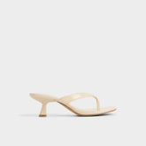 Aldo Jump in Cream - Heeled flip flop, Kitten heel