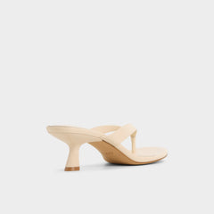 Aldo Jump in Cream - Heeled flip flop, Kitten heel