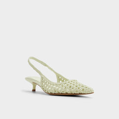 Aldo Violettia in Other Green - Sling back high heel, Kitten heel