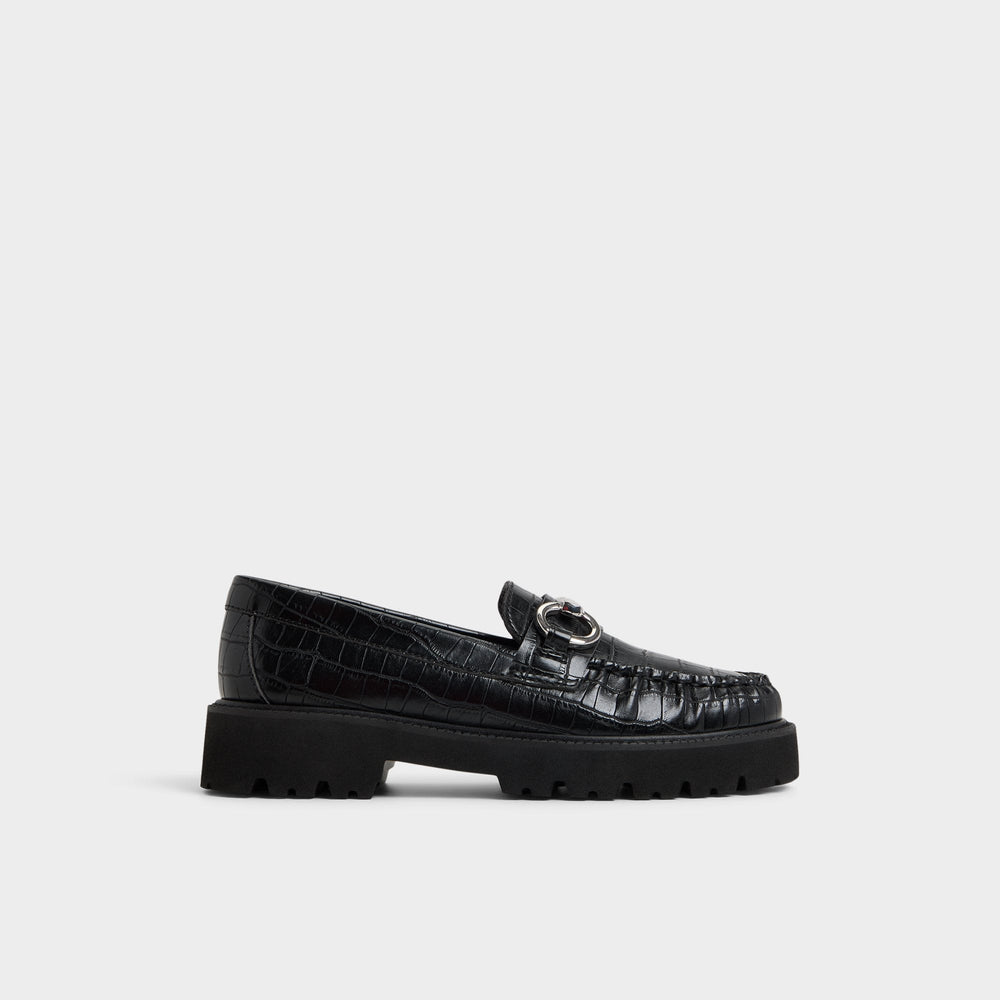 Aldo Danrose Black Women's Loafers & Oxfords - Loafer, Lug sole