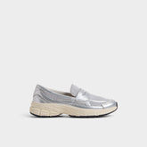 Aldo Loffy in Silver - Loafer, Jogger sole
