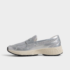 Aldo Loffy in Silver - Loafer, Jogger sole