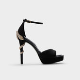 Aldo Medusa in Other Black 14266744 - Strappy heeled sandal, Platform
