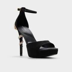 Aldo Medusa in Other Black 14266744 - Strappy heeled sandal, Platform