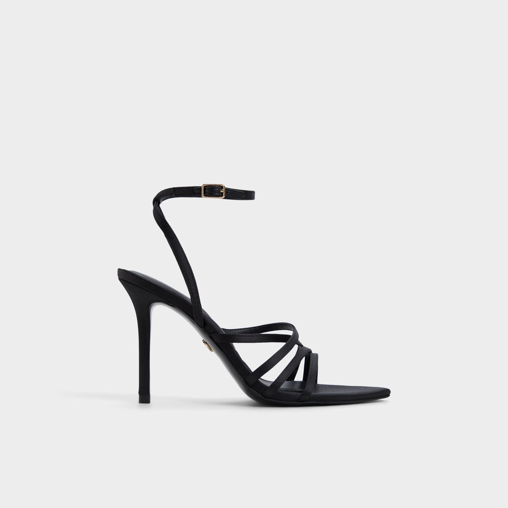 Aldo Solania Black Women's Strappy sandals - Strappy heeled sandal, Stiletto heel