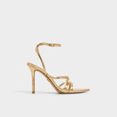 Aldo Solania Gold Women's Heeled sandals - Strappy heeled sandal, Stiletto heel