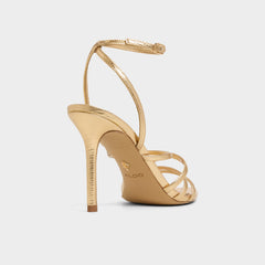Aldo Solania Gold Women's Heeled sandals - Strappy heeled sandal, Stiletto heel