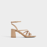 Aldo Esther Tan Women's Block heels - Strappy heeled sandal, Block heel