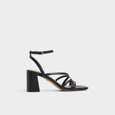 Aldo Esther Black Women's Block heels - Strappy heeled sandal, Block heel