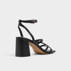 Aldo Esther Black Women's Block heels - Strappy heeled sandal, Block heel