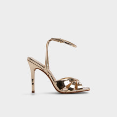 Aldo Meteora in Gold - Strappy heeled sandal, Stiletto heel
