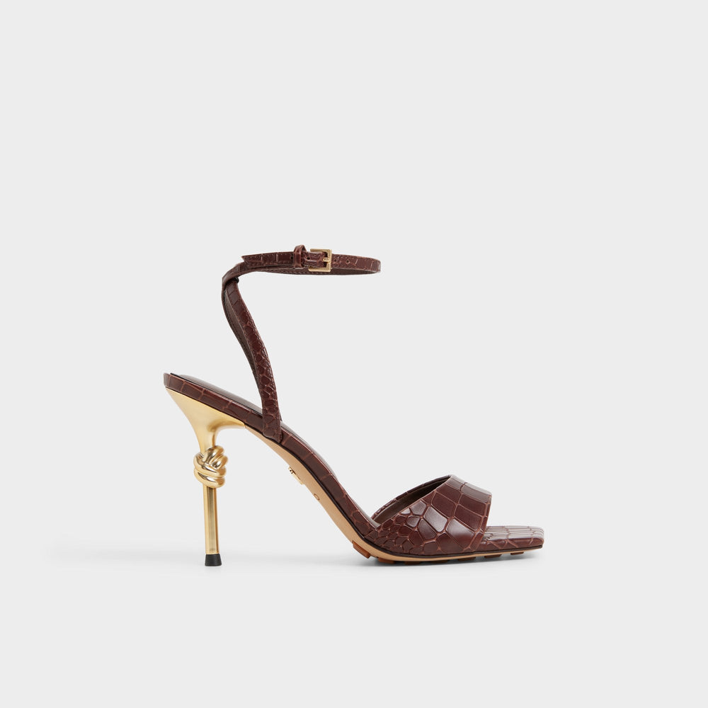 Aldo Harmonious in Dark Brown - Strappy heeled sandal