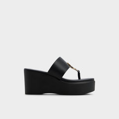 Aldo Friegan in Black - Slide sandal, Wedge heel