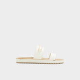 Aldo Lagoon White Women's Strappy sandals - Slide sandal, Footbed sandal