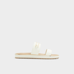 Aldo Lagoon White Women's Strappy sandals - Slide sandal, Footbed sandal