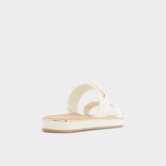 Aldo Lagoon White Women's Strappy sandals - Slide sandal, Footbed sandal