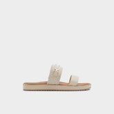 Aldo Lagoon Other Beige Synthetic Print Women's Footbed sandals - Slide sandal, Footbed sandal
