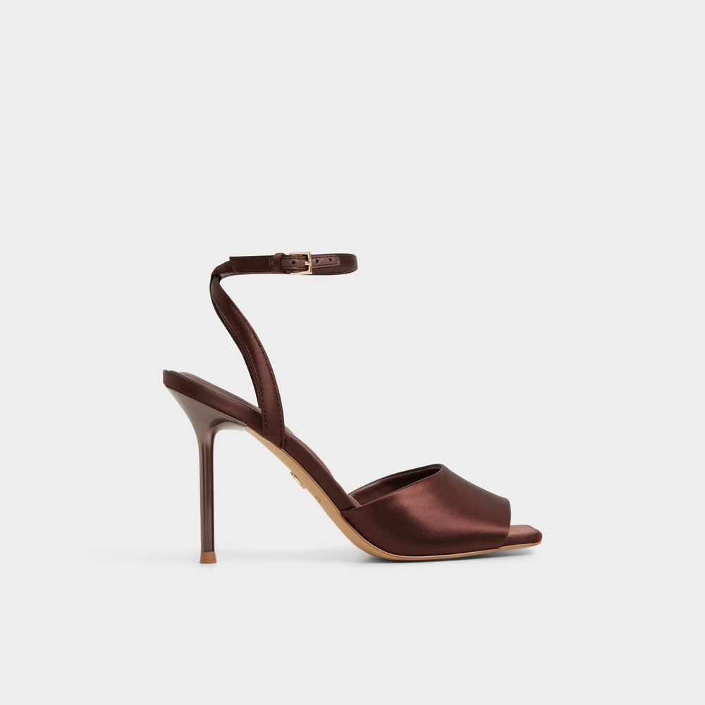 Aldo Kaiasien in Dark Brown 14151897 - Strappy heeled sandal, Stiletto heel