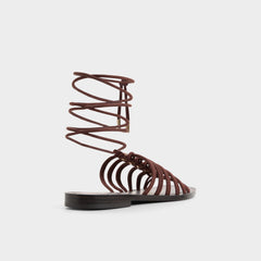 Aldo Unoma in Dark Brown - Strappy flat sandal