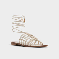 Aldo Unoma in White Bone - Strappy flat sandal