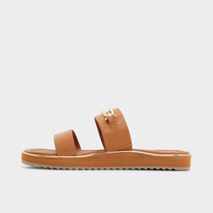 Aldo Lagoon Other Brown Women's Flats - Strappy flat sandal, Footbed sandal