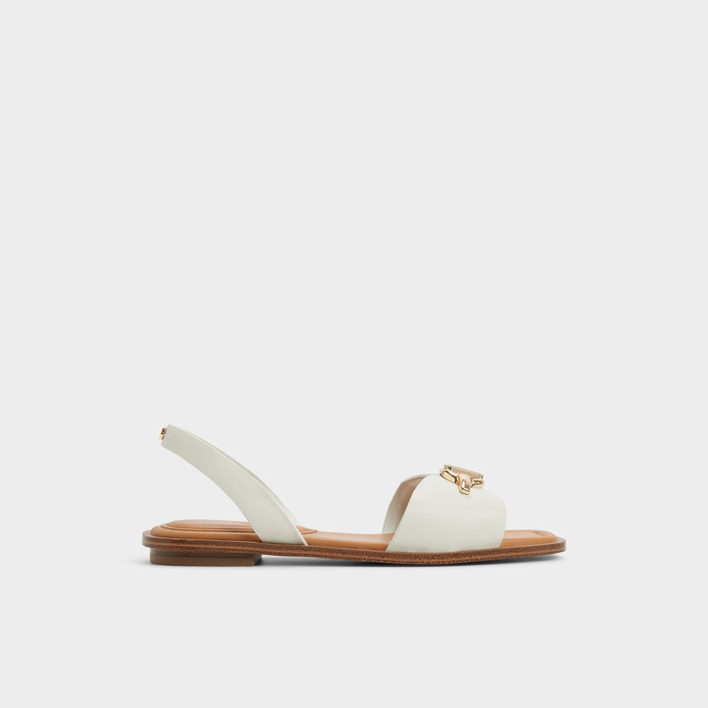 Aldo Goassi White/Bone Women's Flats - Flat sandal