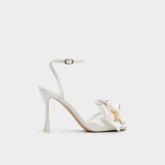 Aldo Tinsel in Other White - Strappy heeled sandal, Stiletto heel