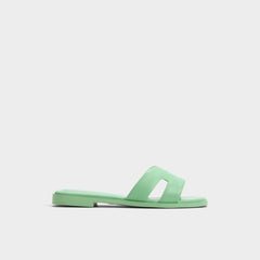 Aldo Itsandal Medium Green Women's Flats - Slide sandal