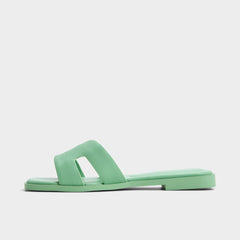Aldo Itsandal Medium Green Women's Flats - Slide sandal