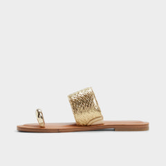 Aldo Beachwalk Gold Women's Iridescent metallics - Slide sandal