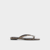 Aldo Iliria White/Black Women's Flats - Slide sandal