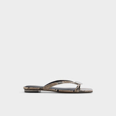 Aldo Iliria White/Black Women's Flats - Slide sandal