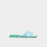Aldo Itsandal Turquoise Women's Flats - Slide sandal