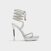 Aldo Izabella in Silver 13621003 - Strappy heeled sandal, Platform