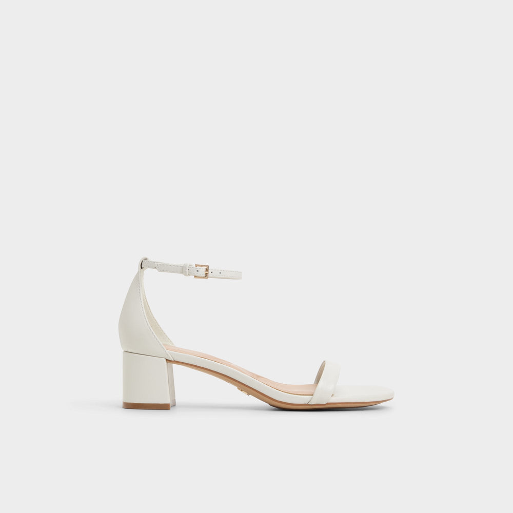 Aldo Calliope White/Bone Women's Block heels - Heeled sandal, Block heel