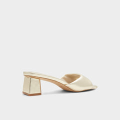 Aldo Aneka Gold Women's Heeled mules - Heeled mule, Block heel