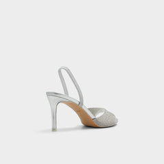 Aldo Aitana in Silver - Strappy heeled sandal, Stiletto heel